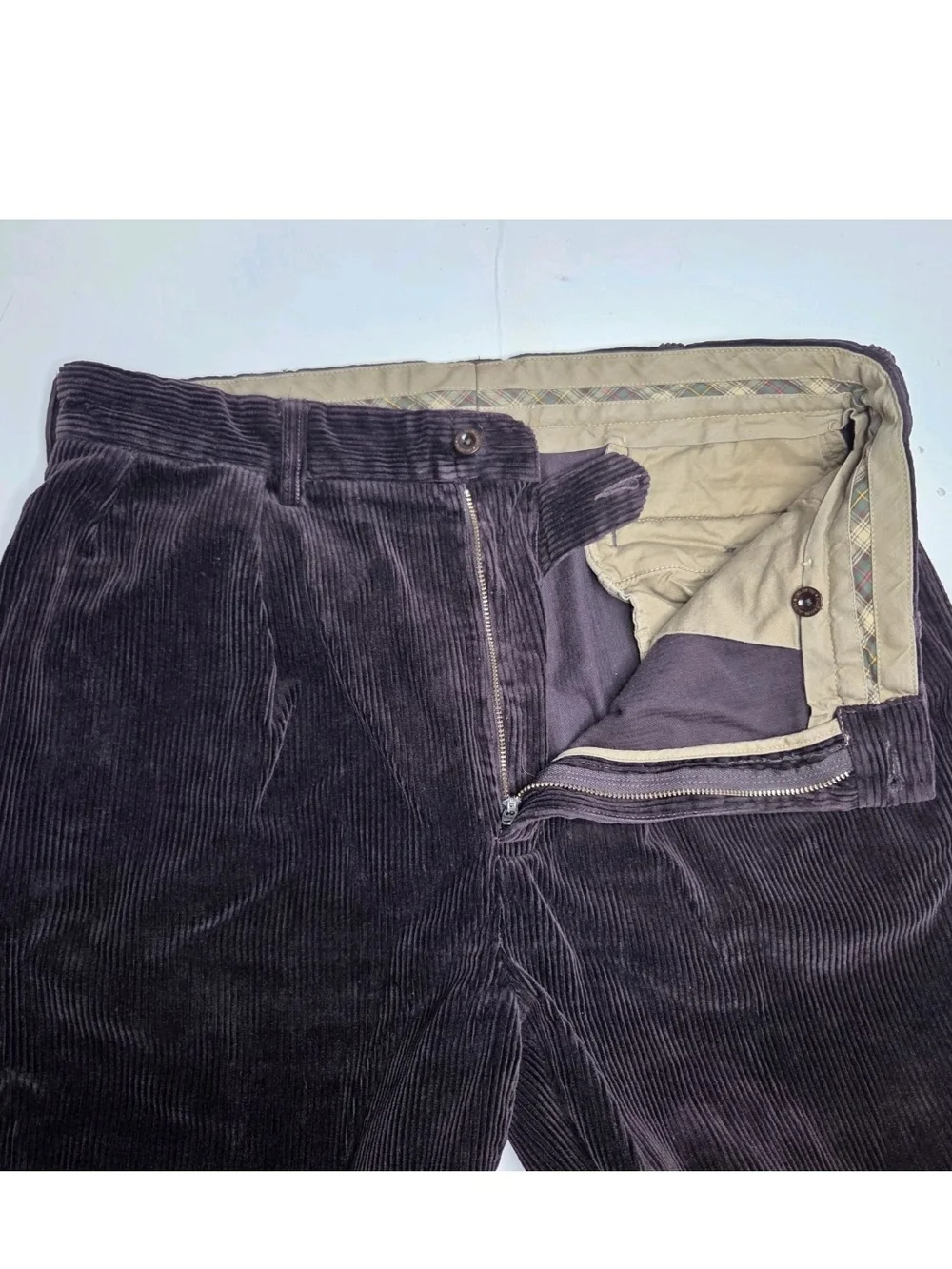 Vtg Polo Ralph Lauren Corduroy Andrew Pant Trouser *34×30 Brown Dark Academia